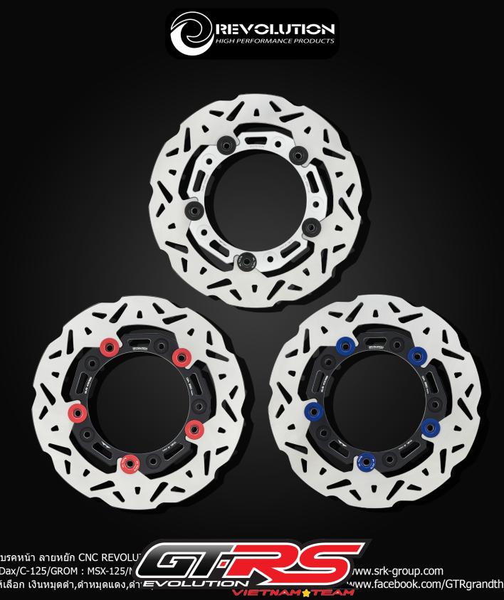 ĐĨA TRƯỚC DAX MONKEY CUB 125 SIZE 220 MM REVOLUTION (MẪU RĂNG CƯA)