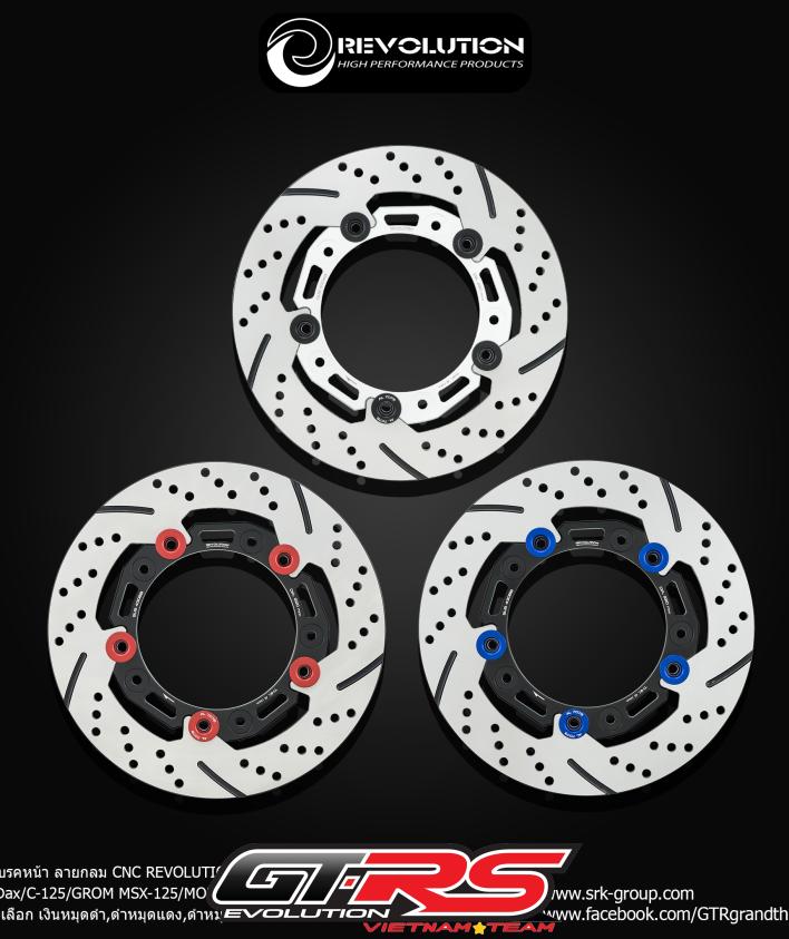 ĐĨA TRƯỚC DAX MONKEY CUB 125 SIZE 220 MM REVOLUTION (MẪU TRÒN OVER)
